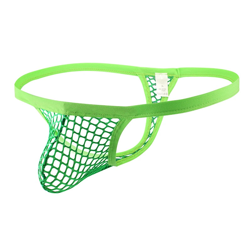 String Pour Homme En Maille Nid D'abeille - Tissu Soie Glacée, 80% Nylon 20% élasthanne - Taille Basse, Confortable Et Respirant - 6