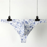 String bikini à imprimé floral pour homme effet coton