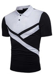 Polo homme bicolore col à revers