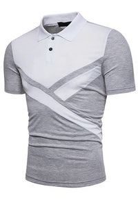 Polo homme bicolore col à revers