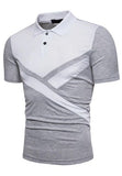 Polo homme bicolore col à revers