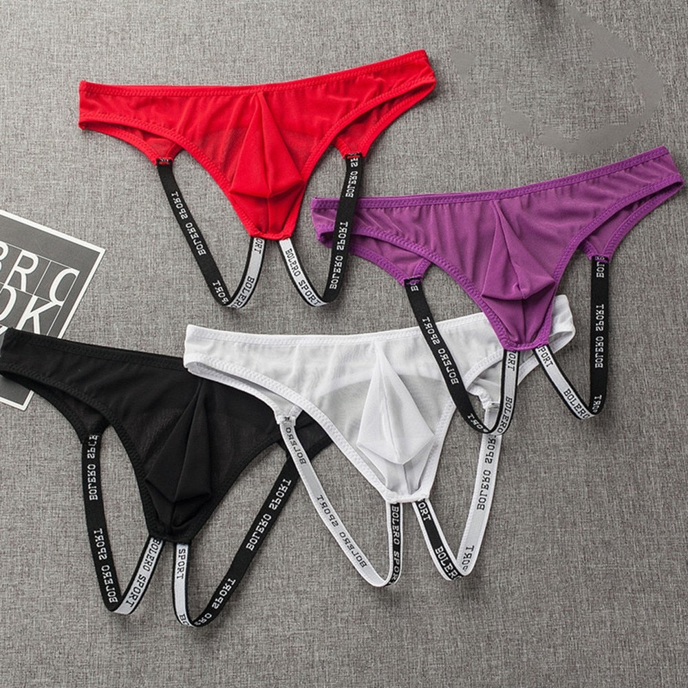 String homme coton avec bande - Oscar – string-homme.fr