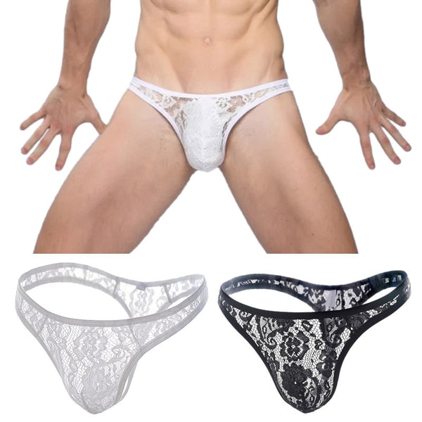 String homme dentelle